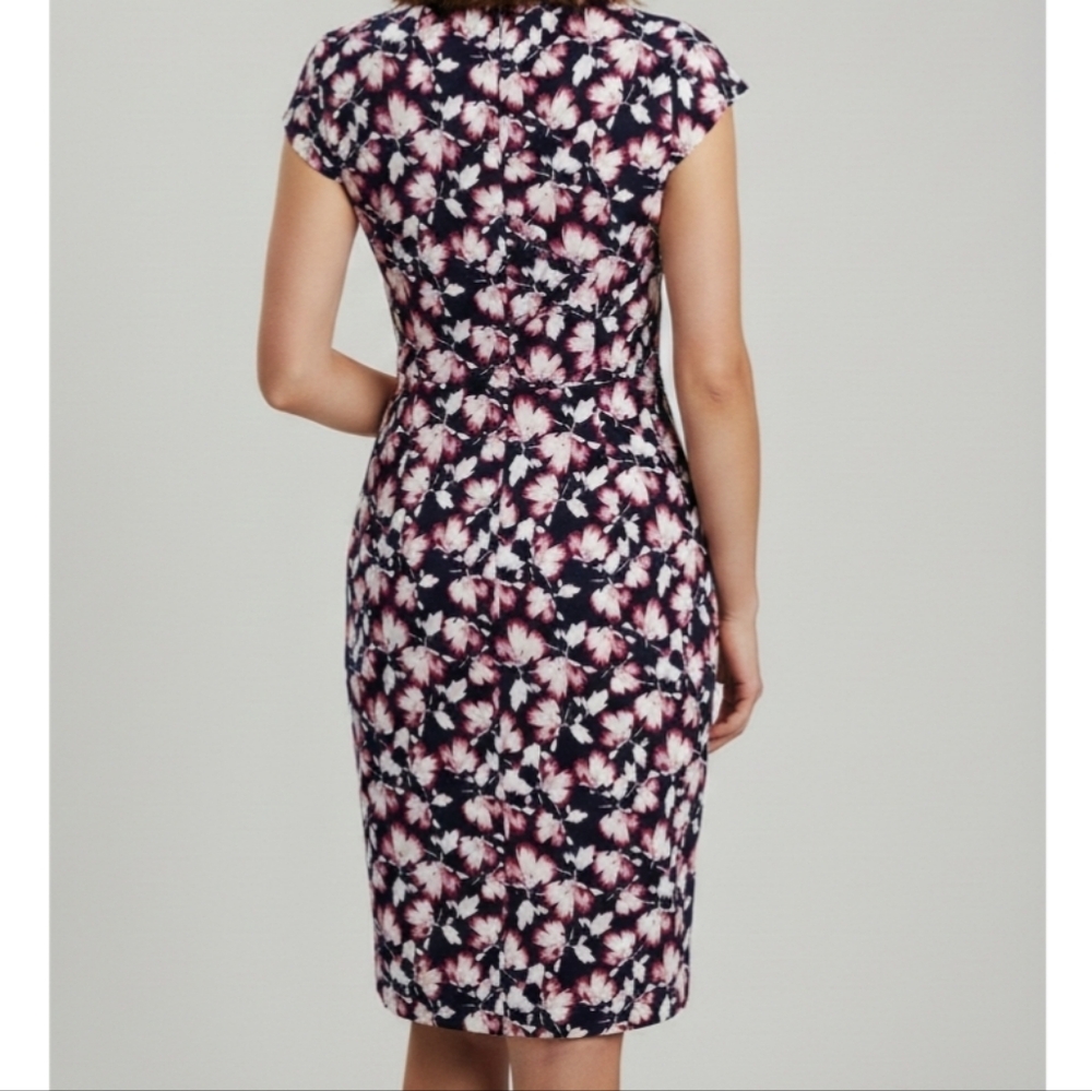 Banana Republic Navy and Pink Floral Mini Dress, 0, NWT ✔️ - Picture 2 of 8